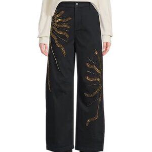 Chelsea & Violet Livia Black Barrel Leg Denim Jeans, US 2